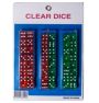CLEAR DICE DISPLAY  24 PAIRS