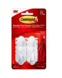 3M COMMAND MED UTILITY 2 HOOKS