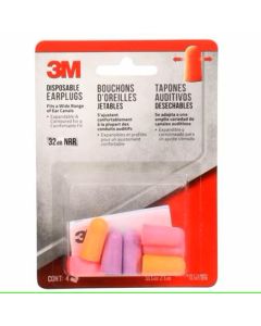 3M EARPLUGS DISPOSABLE 4pairs