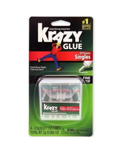 KRAZY GLUE 4pk SINGLE USE .5oz