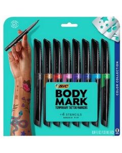 8pk BIC BODY TATTO ASST COLORS