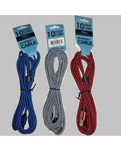 TYPE-C 10ft DATA/ CHARGE CABLE