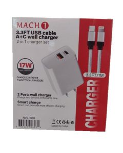 CHARGER SET I-PHONE WALL&CABLE