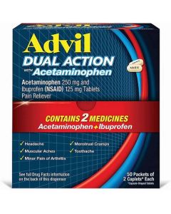 ADVIL DUAL ACTION CAP BOX/50x2