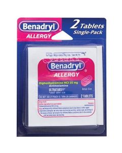 CARDED SINGLE USE BENADRYL 2s