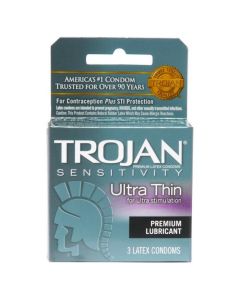 TROJAN 3s ULTRATHIN LUB (GREY)