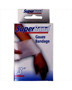 WHT SUPER GAUZE BANDAGE 3inch