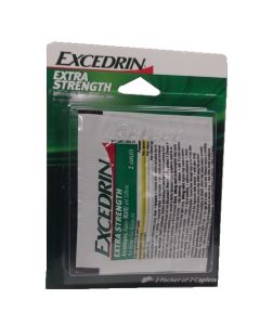 CARDED SINGLE USE EXCEDRIN 2s
