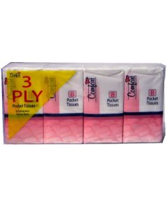 POCKET TISSUES 8pk 3-PLY