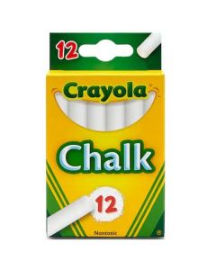 CRAYOLA CHALK WHITE 12ct