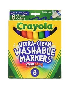 CRAYOLA WASHABLE MARKERS 8ct