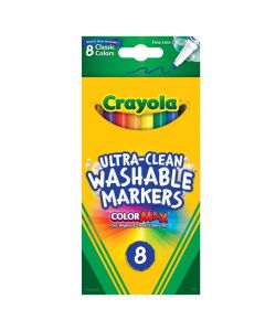 CRAYOLA WASHBL FINE MARKR 8ct