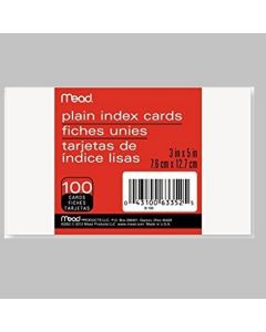 3x5 PLAIN INDEX CARDS 100s