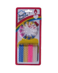 B/DAY CANDLES W/HOLDERS CARDED