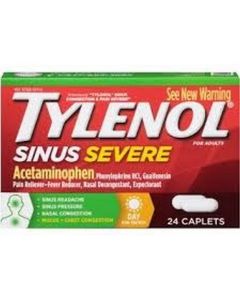 TYLENOL SINUS RELIEF SEVRE 24s
